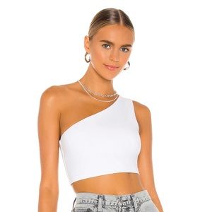 PLT one shoulder crop top